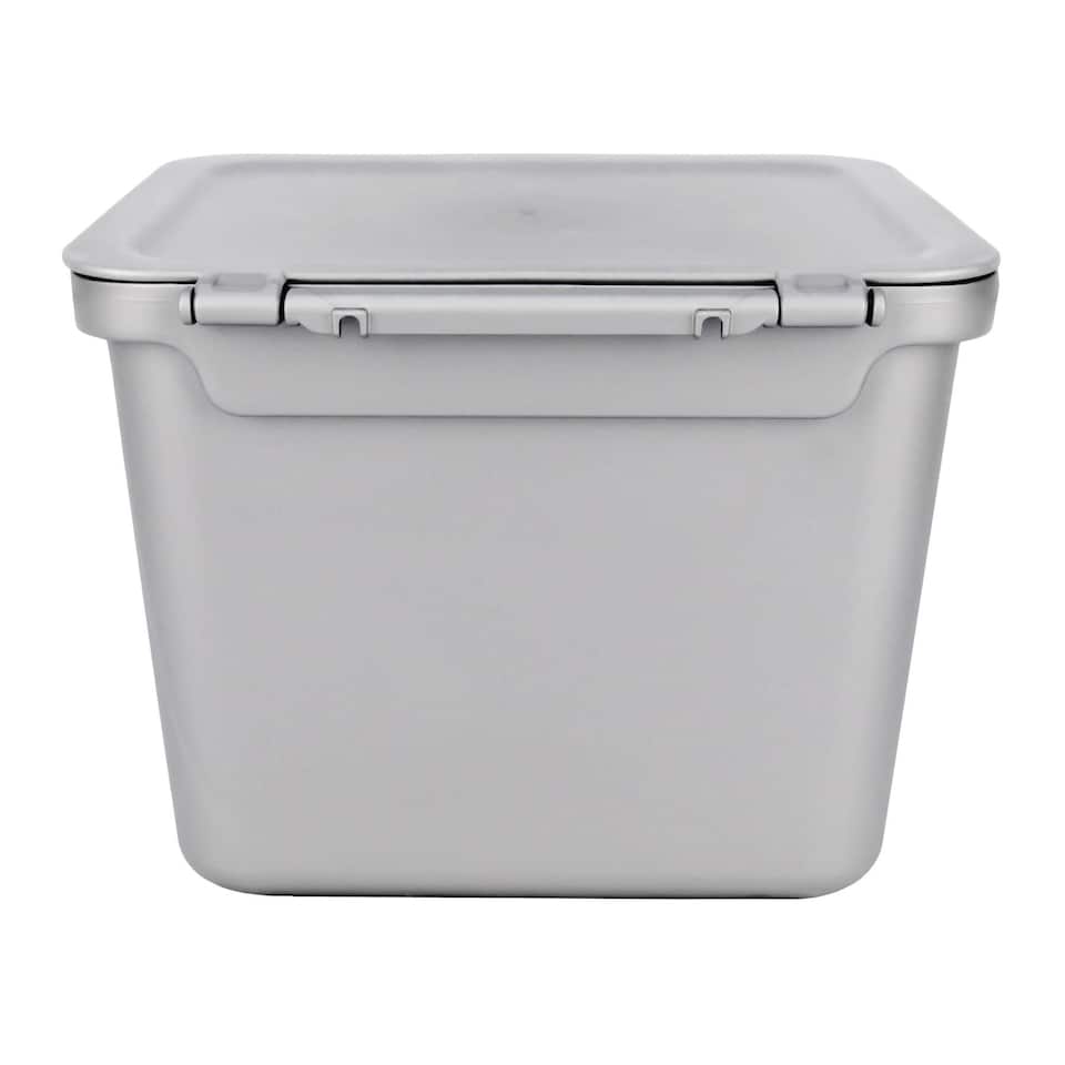 image 1 of 5L Light Grey Plastic Kitchen Compost Caddy/Food Bin for Food Waste Recycling