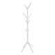 image 1 of Hampton White Wooden Freestanding Hat and Coat Stand, Rack, Tree with 8 Hooks | White | One Size