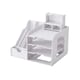 image 2 of Living and Home Desktop Letter Tray Desk Organizer | White