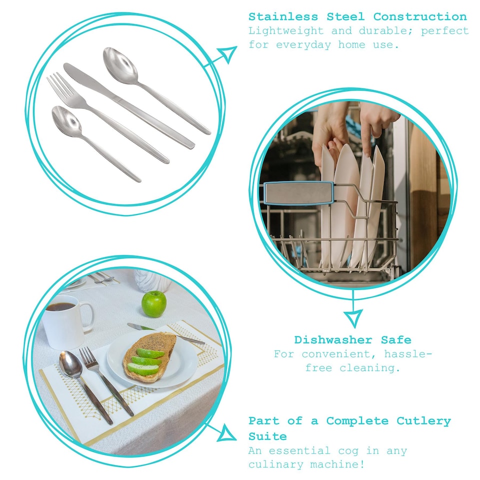 image 1 of Argon Tableware Economy Stainless Steel Dinner Forks - 19.5cm - Pack of 6