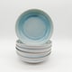 image 2 of Reactive Blue Glaze Dinnerware Salad Bowl 4pc Set 19.5cm