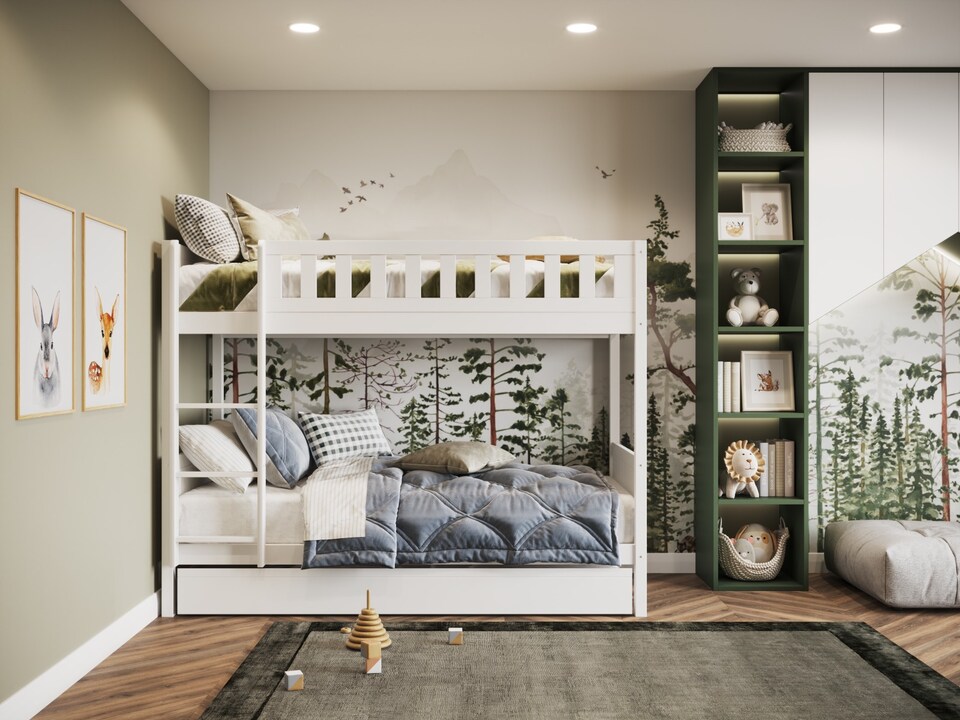 image 1 of Flair Bea Wooden Bunk Bed White