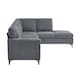 image 3 of Roma 4 Seater Fabric Corner Sofa | Grey | Charcoal | Three Seater