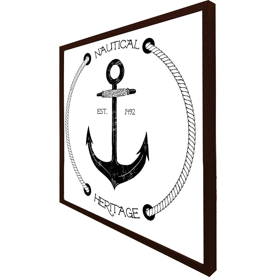 image 1 of Nautical anchor (Picture Frame) White | S