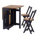 image 3 of Santos Butterfly Dining Set - Navy Blue - Distressed Waxed Pine | Black | 5