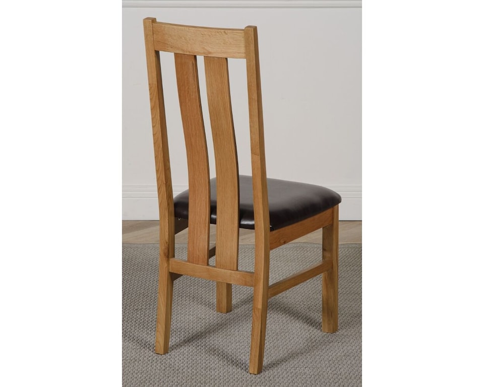 image 1 of Oslo 180 x 90 cm Large Oak Dining Table and 6 Princeton Chairs | Brown | Brown