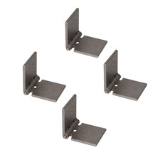 Pack of 4 Solid Drawn Steel Butt Hinges Extra Heavy Duty Industrial 50x120mm Silver