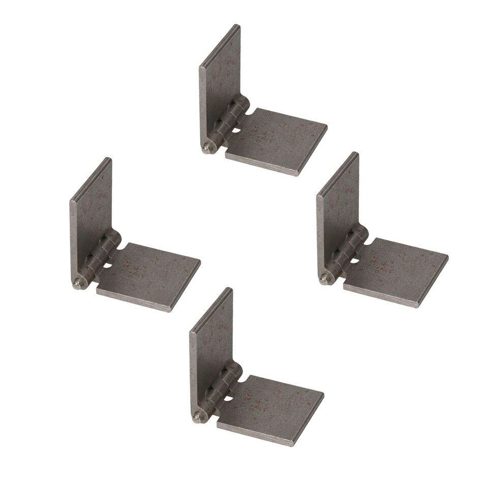 image 1 of Pack of 4 Solid Drawn Steel Butt Hinges Extra Heavy Duty Industrial 50x120mm Silver