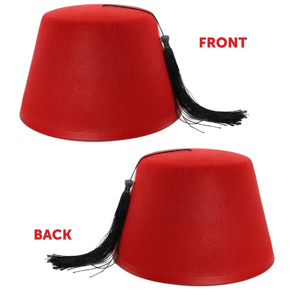 image 1 of Pack of 24 Deluxe Red Fez Hat Red | One Size