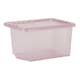 image 4 of Wham Crystal 5 x 28L Stackable Plastic Storage Boxes with Lids Pink