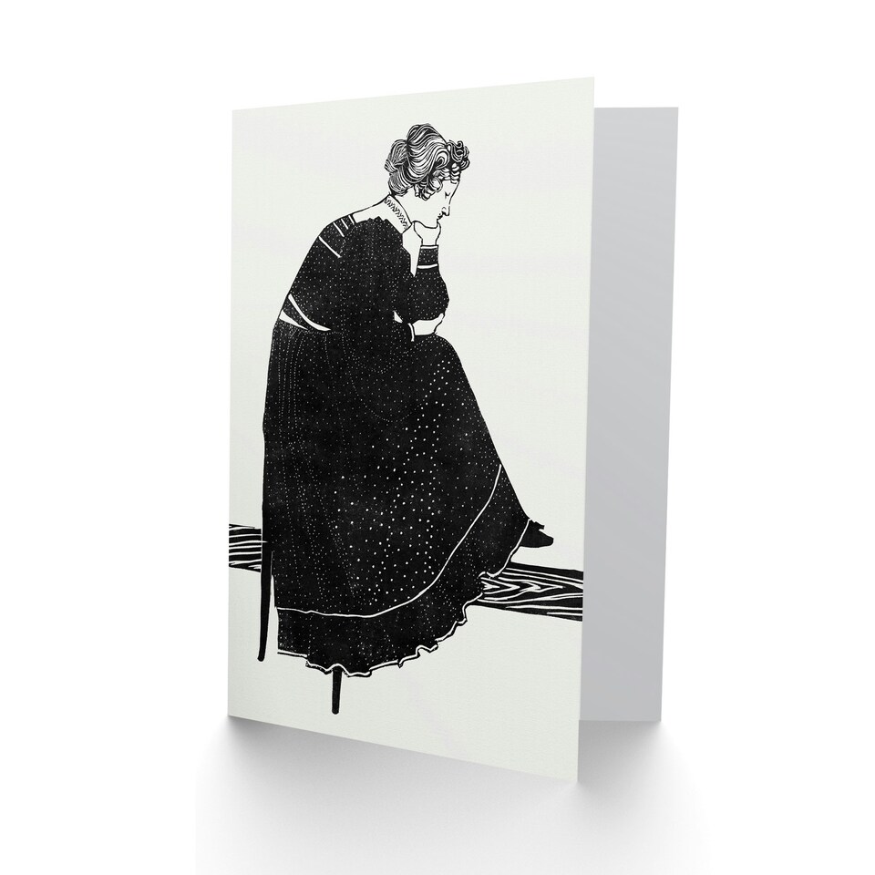 image 1 of Reijer Stolk Art Card Woman Sitting on a Stool Design