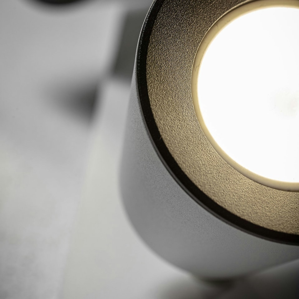 image 1 of CGC ELLI White Double Cylinder Surface Mounted Adjustable Spotlight with a choice of White, Black or Gold Inner White