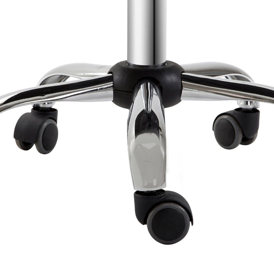 image 1 of HOMCOM Adjustable Rolling Swivel Beauty Salon Chair, Stool for Spa, Technician - White