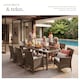 image 4 of Garden Table and Chairs Menorca - 8 armchairs, dining table, protective cover | Brown | nature | 59 x 57 x 86 cm | 1