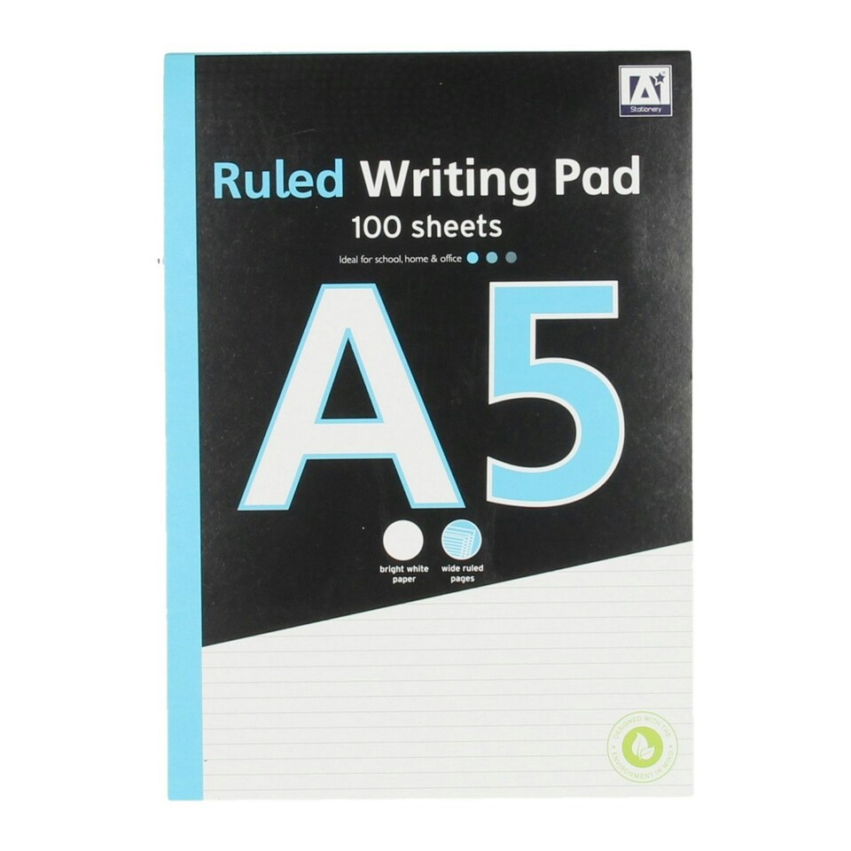 Anker Ruled A5 Notepad - White/Blue/Black - One Size