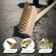image 5 of Patio Weed Remover Brush Replacement Heads with Brass Bristles and Scraper - Pack of 5