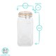 image 3 of Argon Tableware Square Glass Jars with Clip-Top Lids - 1.7L - Pack of 6