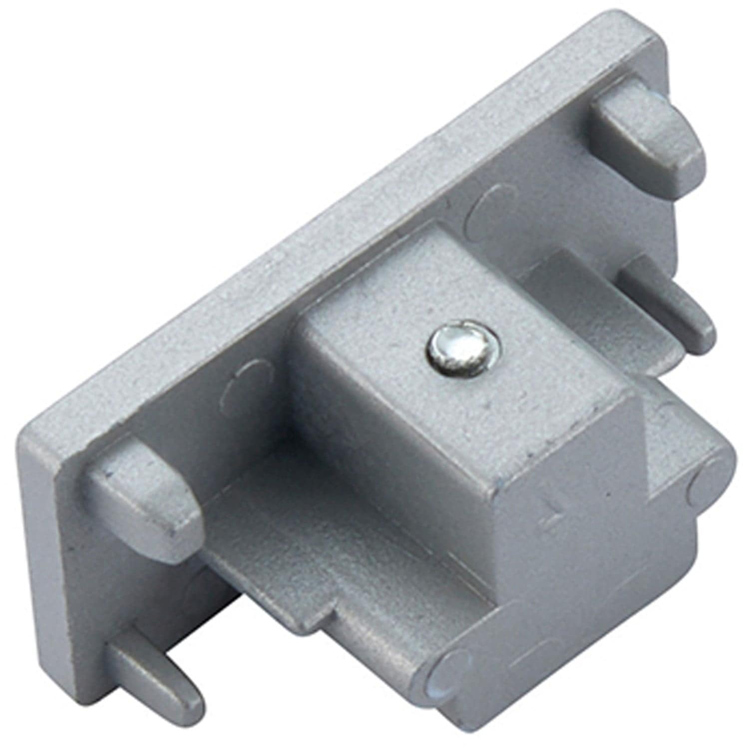 Loops Commercial Track Light Dead End Connector - Single Circuit - Silver Rail System in Metallics