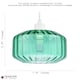 image 6 of Modern Emerald Green Ribbed Glass Non Electric Pendant Shade with Flat Style | Green