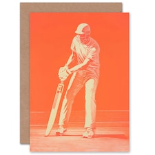Cricket Player Flick Shot Batsman Him Card