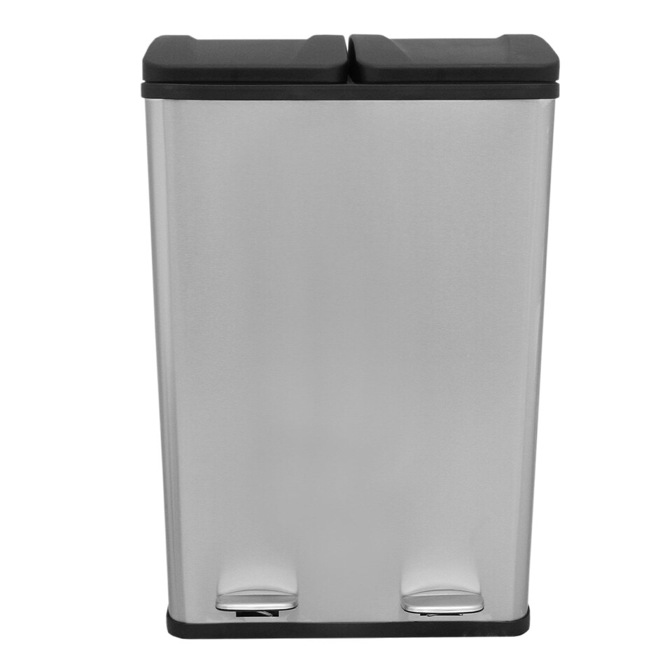 image 1 of 60L Dual Pedal Bin In Stainless Steel