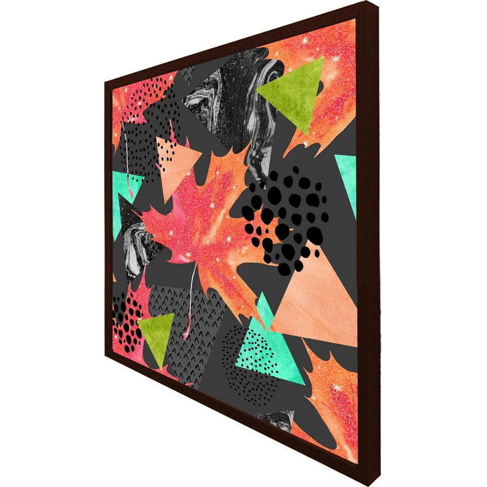 image 1 of Maple leaf geometrics (Picutre Frame) Brown | Oak | XL