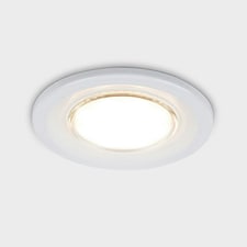 ValueLights Pack of 6 - Fire Rated White GU10 Recessed Ceiling Downlight/Spotlights - Complete with 5w LED Bulbs 3000K Warm White