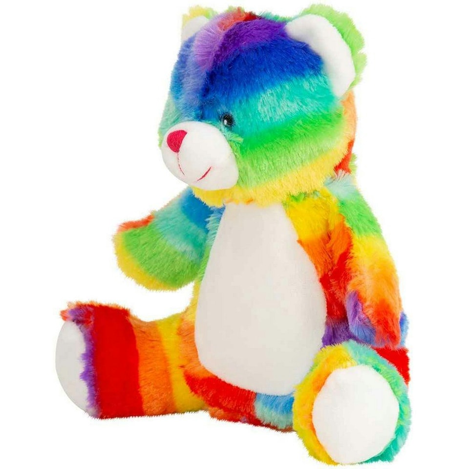 image 1 of Mumbles Zipped Rainbow Bear Plush Toy - Multicoloured - One Size