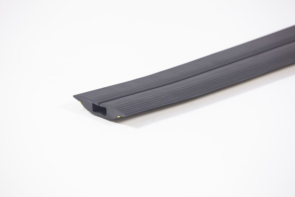 image 1 of The Ramp People Floor Cable Protector 2m 1 Channel 15mm x 5mm Black & Yellow Rubber