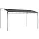 image 1 of Outsunny 3 x 4m Pergola, Lean to Garden Gazebo with UVResistant Canopy and Metal Frame, Outdoor Sun Shade Shelter for Porch, Patio, Deck, Grey