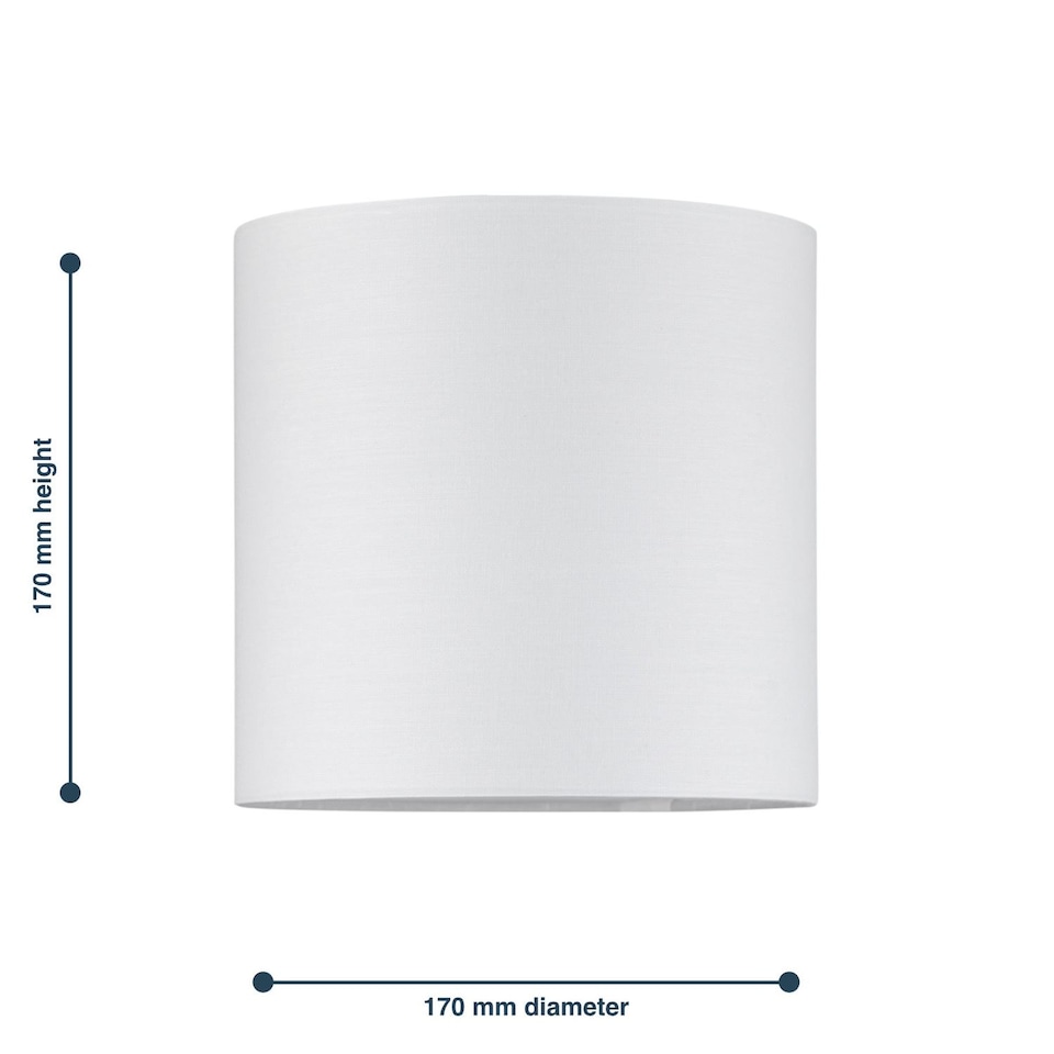 image 1 of Ivory Textured Cotton 17cm Table Lamp Shade | Cream | Small | 1