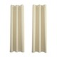 image 1 of Cream Eyelet Curtains - Thermal Blackout Curtains  - 46 x 72 Inch Drop - 2 Panel | Cream | One Size