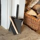 image 2 of Hammer & Tongs Fireplace Dustpan & Brush Set - Black Gloss