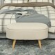 image 8 of HOMCOM Ottoman Storage Bench for Hallway, Living Room, Cream White