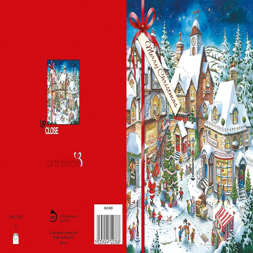 image 1 of Fantastic Colourful 3D Festive Village Christmas Card