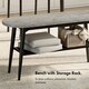 image 5 of VonHaus Murray 4 Seater Dining Table and Chairs Set Grey | Black