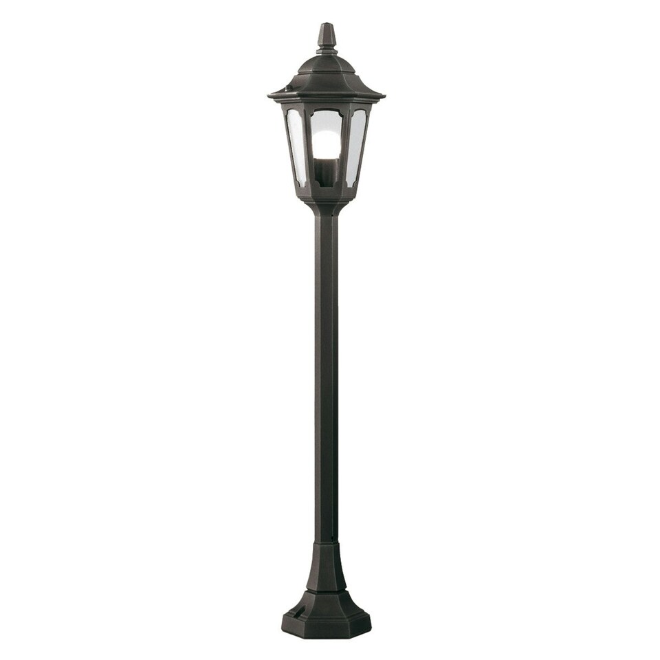 Parish 1 Light Outdoor Pillar Lamp Black IP44, E27