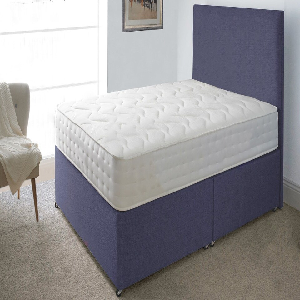 image 1 of Sleep-Fusion Hybrid Mattress - 20cm Deep, Plush Feel, Cooltouch+ Breathable White | Small Double