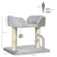 image 4 of PawHut Cat Tree Tower Scratcher with Bed for Indoor Cats, Light Grey