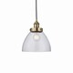 image 1 of Hansen 1 Light Pendant Glass, Antique Brass Plate, E27