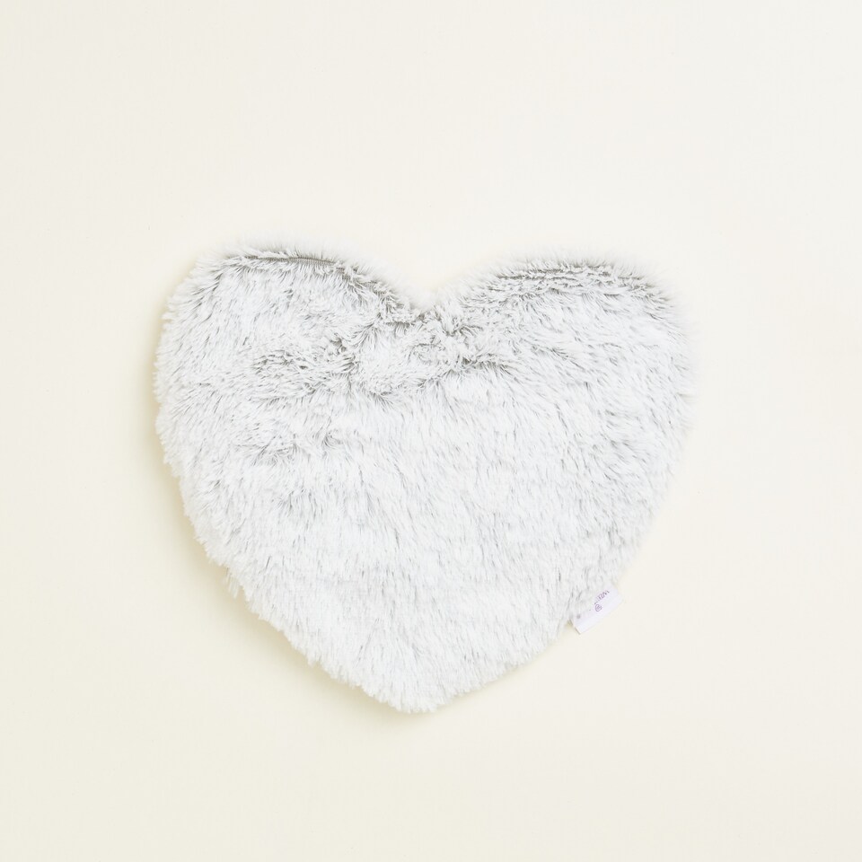 image 1 of Warmies Microwavable Heart Heat Pad Marshmallow Grey