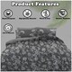 image 4 of VELVETIO Markland Paisley Complete Duvet Cover Set with Fitted Sheet Luxury Bedding Quilt Grey | King