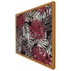 image 5 of Tropical leaves in red, white & grey (Picutre Frame) White | M