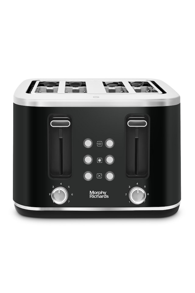 image 1 of Morphy Richards Motive 4 Slice Toaster Black