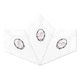 image 1 of Warwick & Vance 3 Pack White Handkerchiefs with Embroidered Framed Initials, Letter N