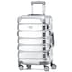 image 1 of Flight Knight Premium Travel Suitcase - 8 Wheels Built-in TSA Lock Aluminium Frame, ABS Hard Shell Carry on Check in Luggage - 100+ Airlines Approved | Silver | Aluminium | Cabin Bag