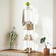image 2 of HOMCOM Clothes Rack with Storage, Garment Rack with Hooks and Shelf White