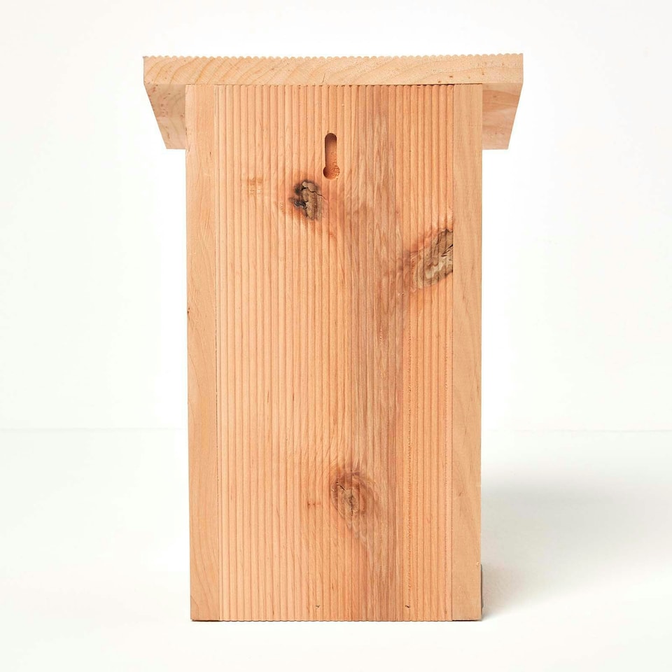image 1 of Homescapes Real Wood Great Tit Bird Box House Multi