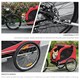 image 9 of PawHut Dog Bike Trailer Pet Cart Bike Carrier Travel with Hitch Coupler Red