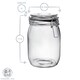 image 3 of Argon Tableware 6x Glass Storage Jars & Heart Labels Set - 1 Litre - 4 Seals Airtight Kitchen Storage Container Preserving Jar